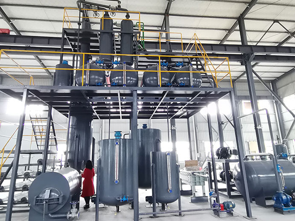 Base waste motor oil distillation processing machine