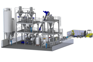 Bulk Solids Powders Mixing Production Line Systems