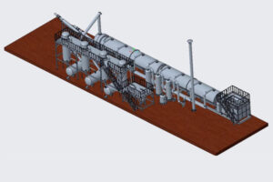 Continuous waste pyrolysis plant