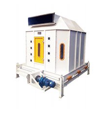 Cooling system of feed pellet product line