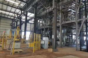 Dry mix mortar mixing production line system