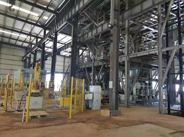 Dry mix mortar mixing production line system