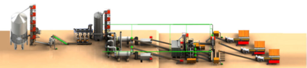 Processing technology of alfalfa pellet biomass production line