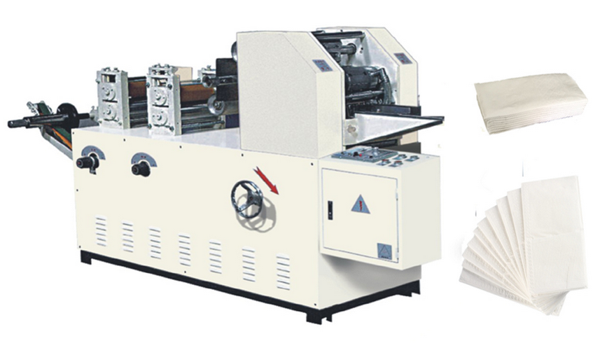 Handkerchief paper folding machine