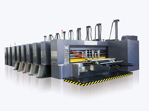 Ink printing drying slotting die cutting stacking machine