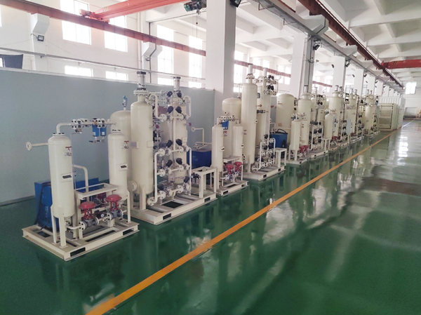 Oxygen generator production plant for oxygen enriched combustion supporting metallurgy