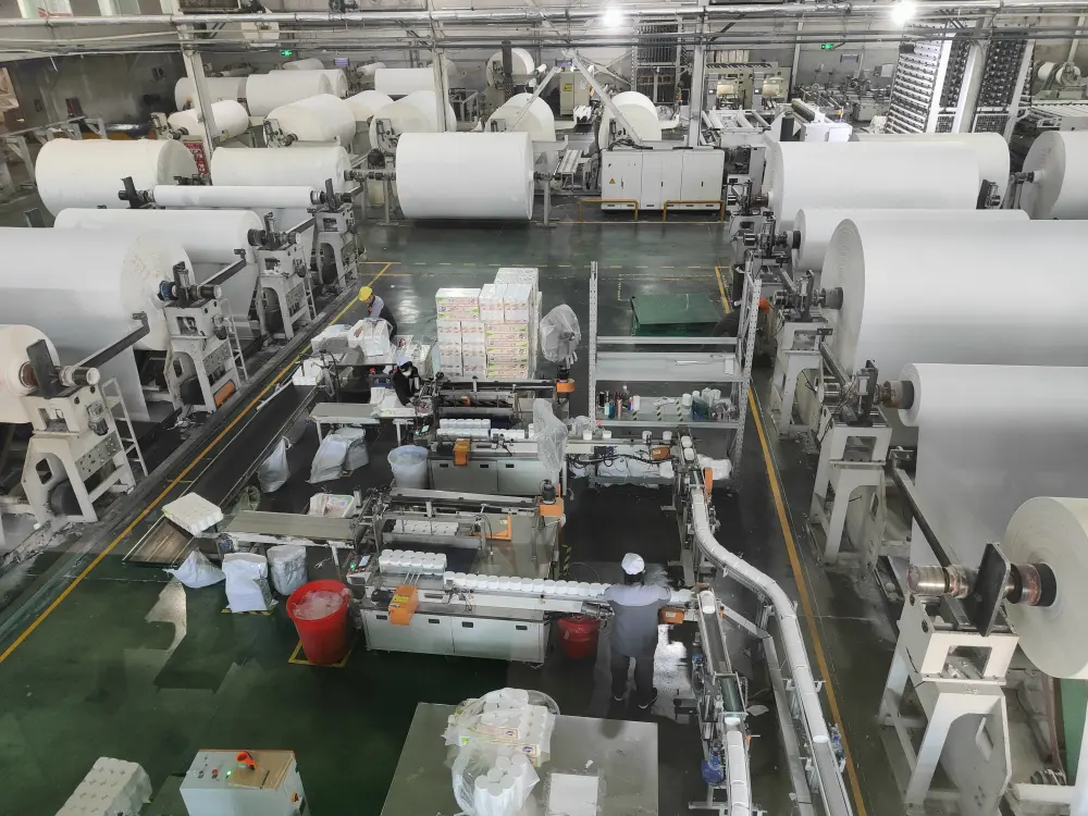 Production Process of toilet base paper production line