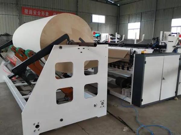 Toilet paper rewinding machine