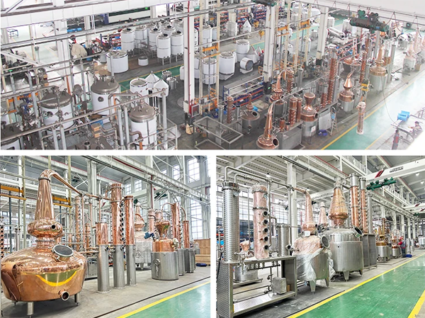 Fully automatic whiskey copper distillation machine manufacturer in china