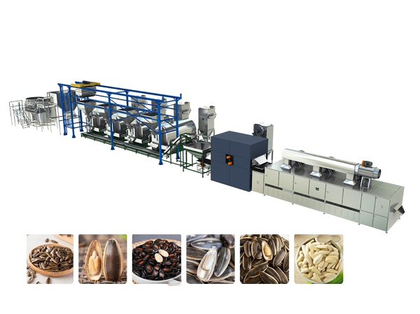 Manufacturer of stir fried peeled melon seeds roaster production lines